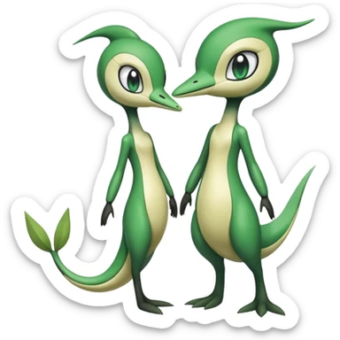 Meloetta-Snivy-Pokémon-Fakémon-creature sticker