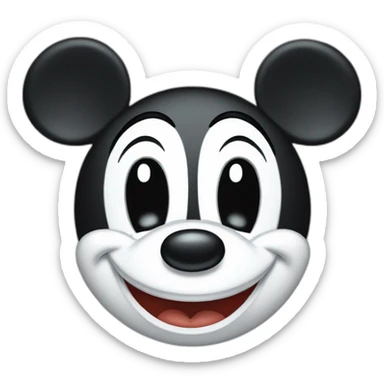 Mickey Mouse in a cartoon style sticker