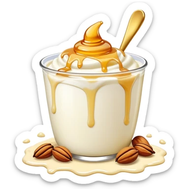 Yoghurt with honey and nuts sticker