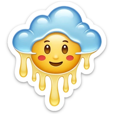 Glue in liquid sticker