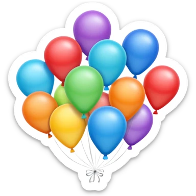 shaped flying balloons sticker