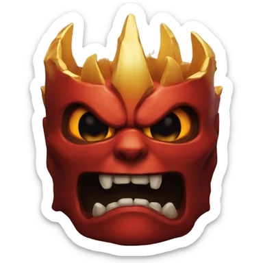 Diablo con corona sticker