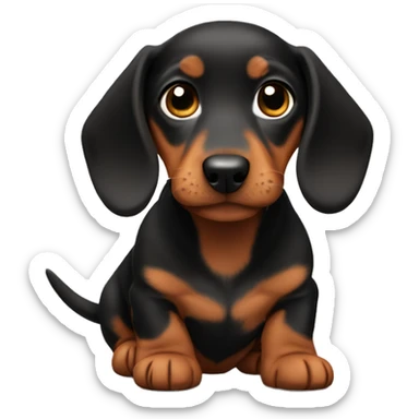 Daschund puppy sticker