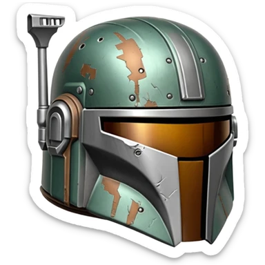 the mandalorian helmet sticker