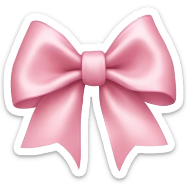 Light pink bow sticker