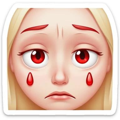 sad face with tears sticker