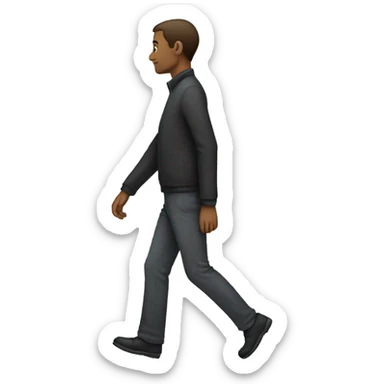 Person walking away sticker