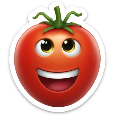 tomato very happy with heart eyes sticker