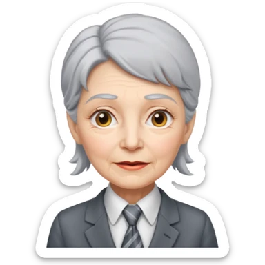 old woman with Necktie sticker