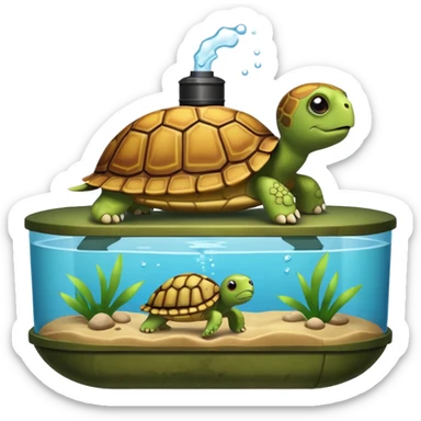 Turtle tank sticker