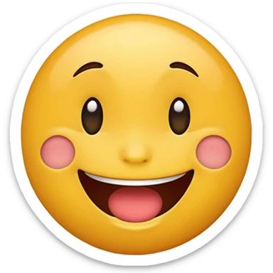 Funny face yellow emoji  sticker