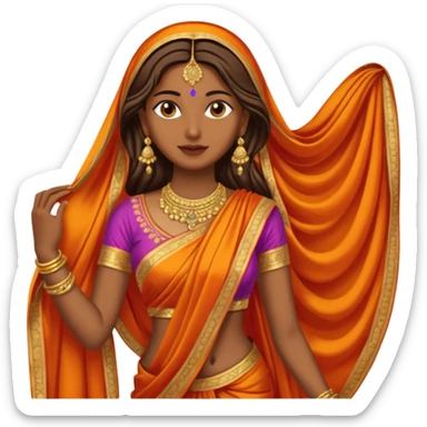 Sari with no human just the dress sticker