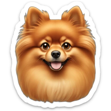 red-haired german pomeranian sticker