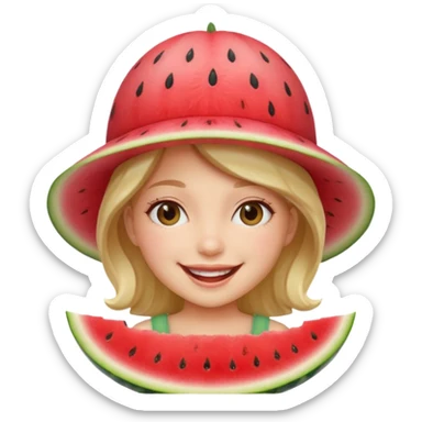 Kids in Fruit Clothes 
A girl in a watermelon Hat




































 sticker