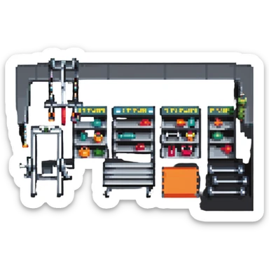 Gym fitness center with exercise equipment sticker