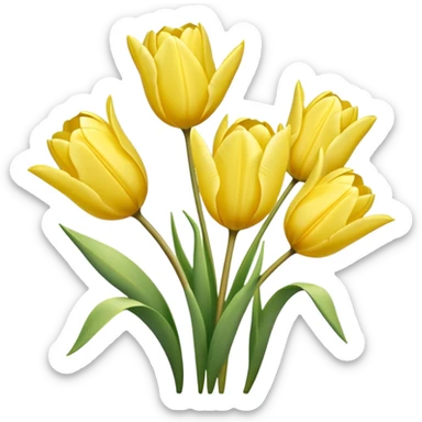 Light yellow tulips sticker