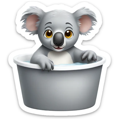 Koala in a tub sticker