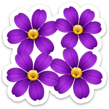 purple flowers sticker