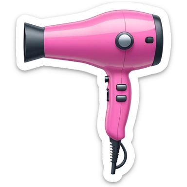 pink hairdryer sticker