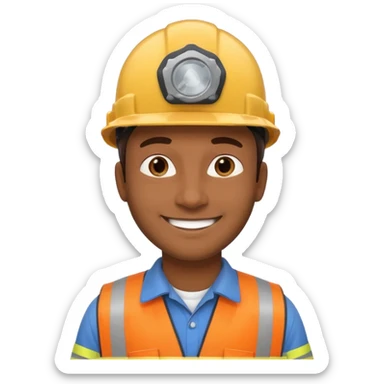 Un homme brun qui est responsable d'une équipe de contrôle non destructif sticker