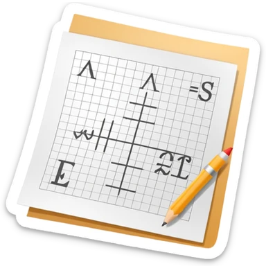 paper with mathematic-equations sticker