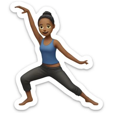 Girl doing a dance move sticker