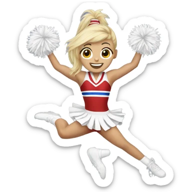 cheerleader pom poms sticker