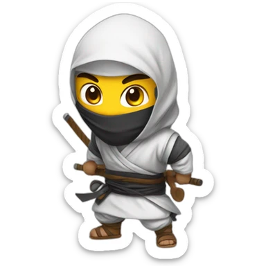 Ninja avec drapeau marocain sticker