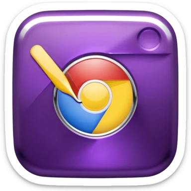 dark purple google chrome logo sticker
