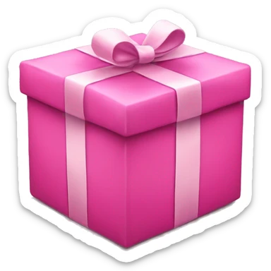 Pink Christmas present  sticker