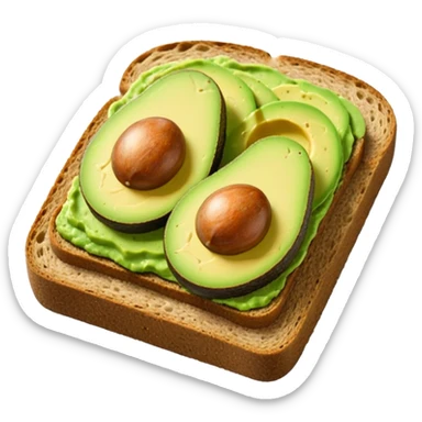 healthy food avocado toast sticker