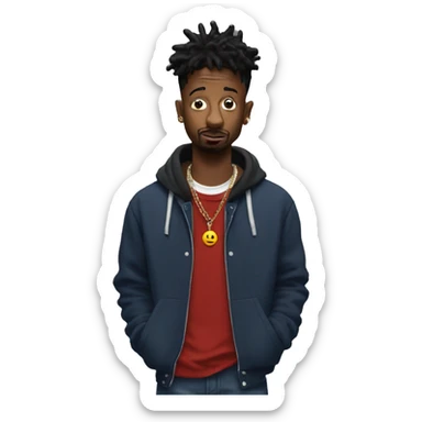 21 savage shrugging  sticker