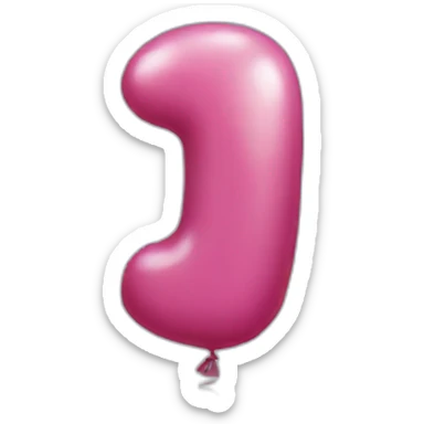 number-1-shaped-balloon sticker