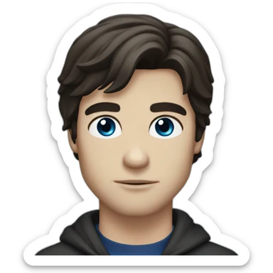 Damon Salvatore with blue eyes sticker