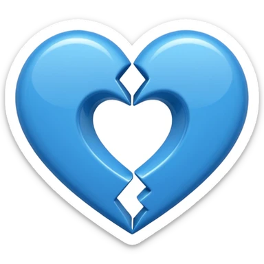 emoji de los dos corazones enlazados pero en color azul sticker