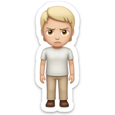 frowning face with full body sticker