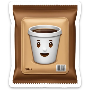 coffee packet sticker