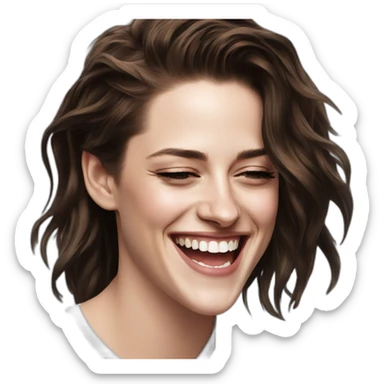 Kristen stewart laughing sticker