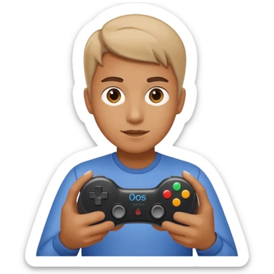 Une personne qui a un control dans la main avec un 0 sticker