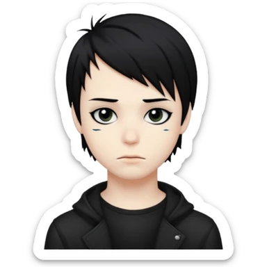 Emo boy sticker
