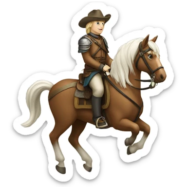 Halland sur un cheval sticker