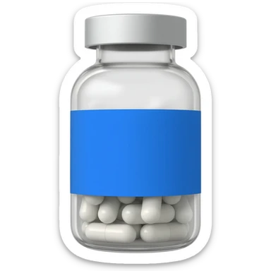 A bottle of pills sticker