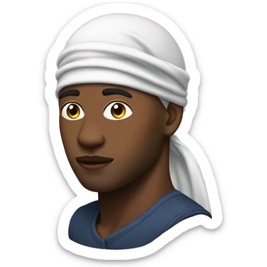 black men wearing durag sticker