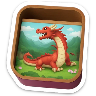 dragon wood bento box sticker