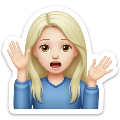 A girl throwing up sticker