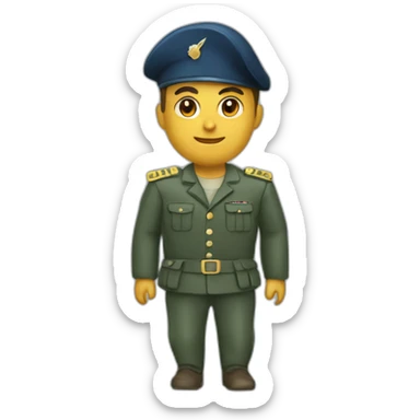 military blu barrete sticker