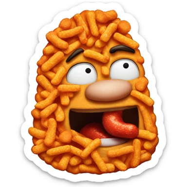 peter griffin eating hot cheetos  sticker
