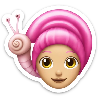 A snail dressed like barbie  sticker