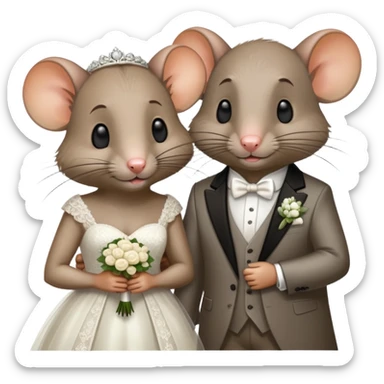 Married rats sticker