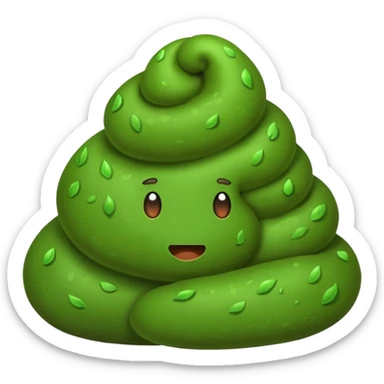 green poop sticker